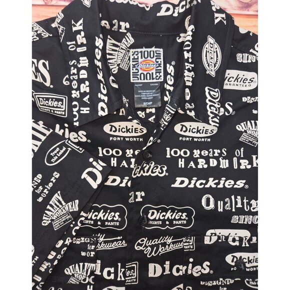 Dickies Men's Black Graphic Short Sleeve Shirt Small - Picture 4 of 8